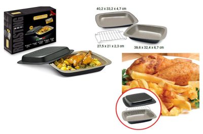 asadera cromada c/ tapa y grill "guardini"